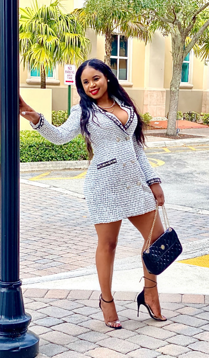 blazer dress casual Lovers and Friends City Blazer Dress in White